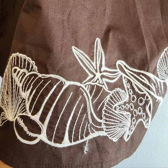 CAROLINE CONSTAS ENBRODERY BROWN MIDI FULL SKIRT NWT SZ SMALL - Picture 7 of 14